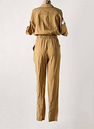 Combi-pantalon poches manches courtes marron LA PETITE FRANCAISE femme