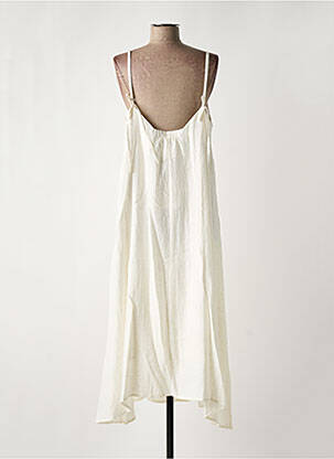 Robe longue manches bretelles ajustables fines bretelles beige ARTLOVE femme