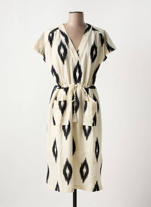 Robe mi-longue beige LA PETITE FRANCAISE pour femme