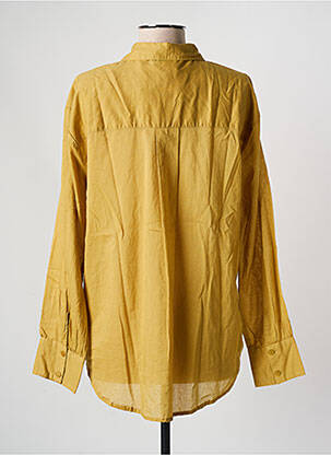 Chemisier tissage crêpe manches longues jaune AN' GE femme