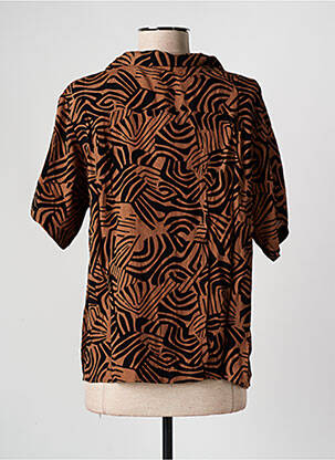 Chemisier manches courtes manches courtes marron ARTLOVE femme