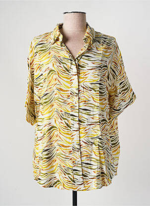 Chemisier manches courtes manches courtes jaune ARTLOVE femme
