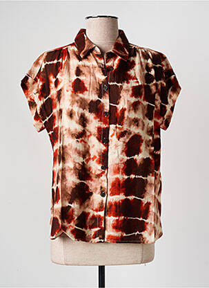 Chemisier manches courtes manches courtes marron ARTLOVE femme