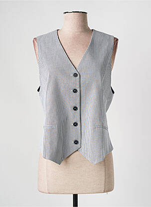 Gilet sans manche poches gris LA PETITE FRANCAISE femme