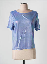 Top stretch manches courtes bleu LILI SIDONIO femme