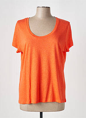 T-shirt stretch manches courtes orange ARTLOVE femme