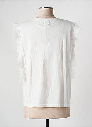 T-shirt stretch manches courtes blanc LILI SIDONIO femme