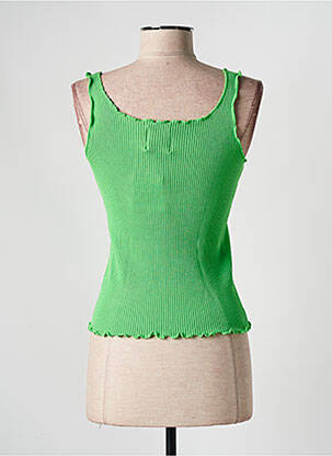 Pull stretch sans manche vert LILI SIDONIO femme