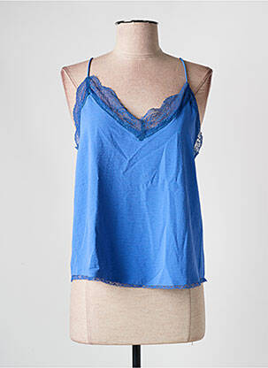 Top stretch fines bretelles bleu LILI SIDONIO femme