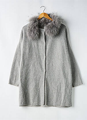 Gilet manches longues stretch gris GOLD SILVER femme