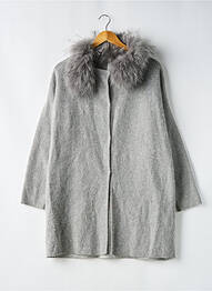 Gilet manches longues stretch gris GOLD SILVER femme