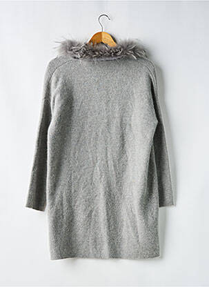 Gilet manches longues stretch gris GOLD SILVER femme