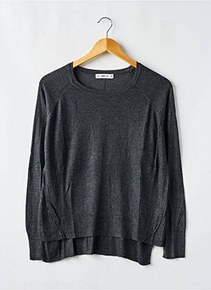Pull tissage chiné manches longues gris ZARA femme