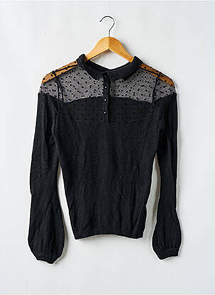 Pull stretch manches longues noir SANS MARQUE femme