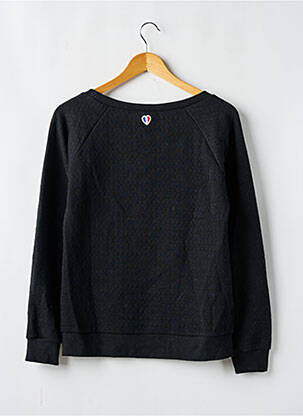 Sweat-shirt broderie manches longues noir LA PETITE FRANCAISE femme