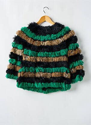 Manteau court coupe droite sans capuche vert MANOUSH femme