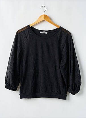 Top tissage jersey manches 3/4 noir PROMOD femme