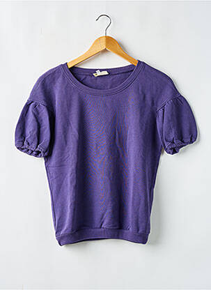 Sweat-shirt stretch manches courtes violet VANESSA BRUNO femme