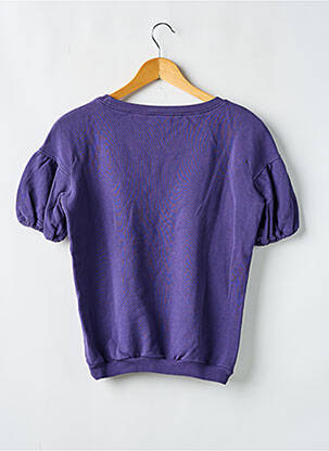 Sweat-shirt stretch manches courtes violet VANESSA BRUNO femme