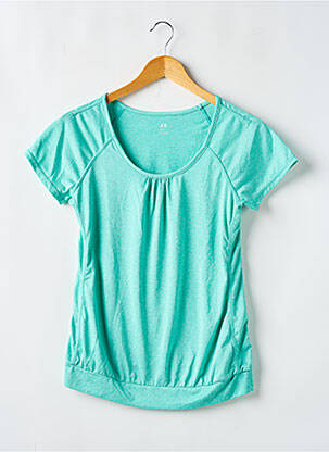 T-shirt stretch manches courtes bleu H&M femme