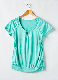 T-shirt stretch manches courtes bleu H&M femme