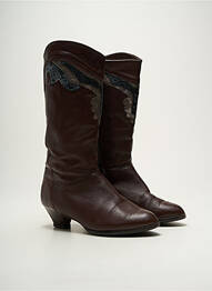 Bottes bout pointu talon de 4 à 6cm marron SANS MARQUE femme