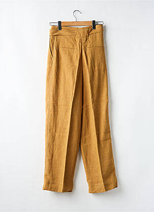 Pantalon large fermeture zippée sous rabat avec crochet taille normale marron H&M femme