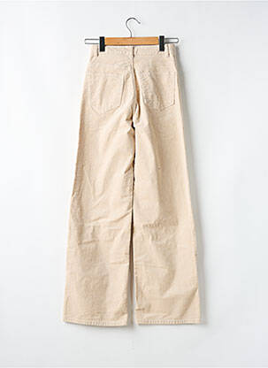 Pantalon large fermeture zippée sous rabat boutonné taille normale beige DIVIDED H&M femme