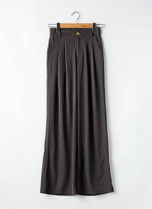 Pantalon large tissage popeline taille normale gris NOT MADAME femme