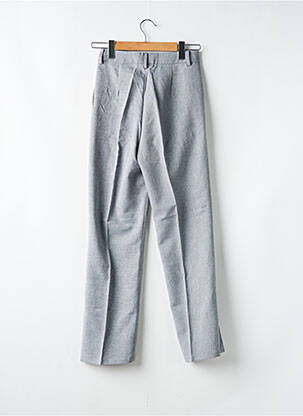 Pantalon droit tissage popeline taille normale gris DAPHNEA femme