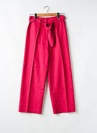 Pantalon large tissage popeline taille normale rose DES PETITS HAUTS femme
