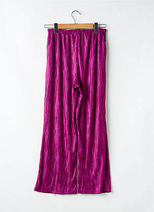 Pantalon large tissage crêpe taille normale violet JANIS & JOHN femme