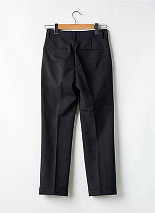 Pantalon slim tissage popeline taille normale noir ZARA femme