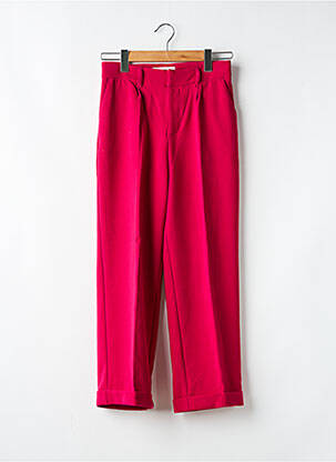 Pantalon large tissage popeline taille normale rose MKT STUDIO femme