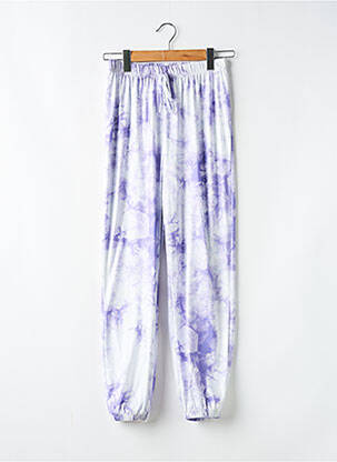 Pantalon droit stretch taille normale violet SANS MARQUE femme