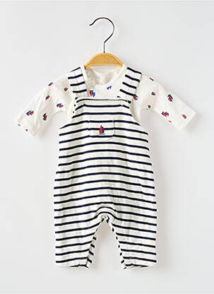 Ensemble pantalon fermeture pressionnée à l'entrejambe blanc PETIT BATEAU garçon