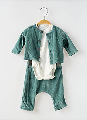 Ensemble pantalon resserrée sur le bas vert PETIT BATEAU fille