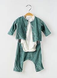 Ensemble pantalon resserrée sur le bas vert PETIT BATEAU fille