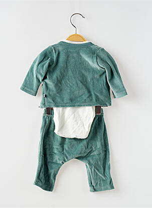 Ensemble pantalon resserrée sur le bas vert PETIT BATEAU fille