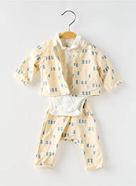 Ensemble pantalon taille élastique beige PETIT BATEAU garcon