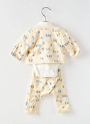 Ensemble pantalon taille élastique beige PETIT BATEAU garçon