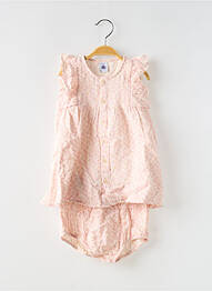 Ensemble short imprimé fleurs rose PETIT BATEAU fille