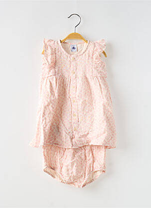 Ensemble short tissage popeline rose PETIT BATEAU fille