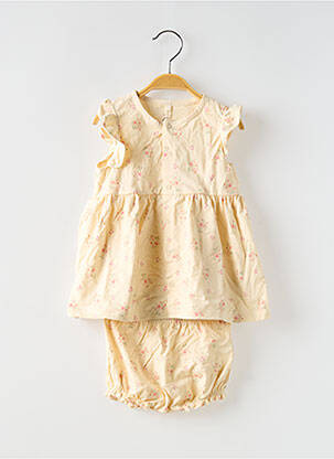 Ensemble short imprimé fleurs beige PETIT BATEAU fille