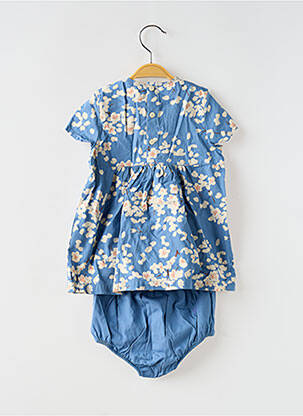 Ensemble short tissage popeline bleu PETIT BATEAU fille