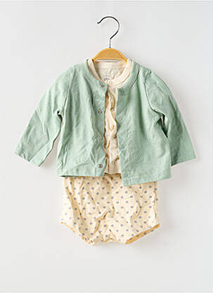 Ensemble pantalon manches longues vert PETIT BATEAU fille