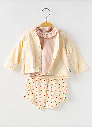 Ensemble pantalon taille élastique beige PETIT BATEAU garcon