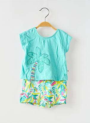 Ensemble short manches courtes bleu MAYORAL fille