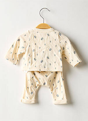 Ensemble pantalon taille élastique beige PETIT BATEAU garçon