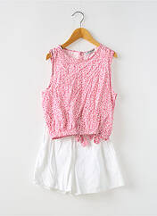 Ensemble short rose MINI MIGNON pour fille seconde vue